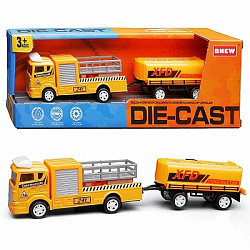 BX-182               Автовоз с прицепом, металл. Размер упак: 27х9х6см