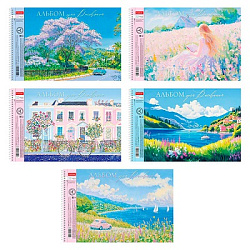 Альбом А4 32л спираль " Hatber " Нежные моменты (ассорти), обложка - мелованный картон, отрывные лис