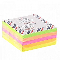 Блок самоклеящийся (стикеры) 51*51мм 250л, неон, 5 цветов, ассорти " Attomex ", 10702070/030924/3292
