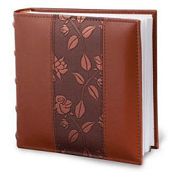 Фотоальбом BRAUBERG на 200 фото 10*15 см, под кожу (комбинир), индивид.бокс, бум.стр, коричн, 390483