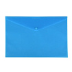 Пaпка-конверт на кнопке А4, 150мкм, синяя