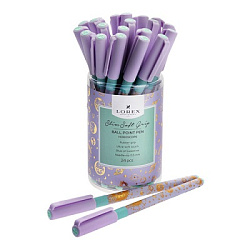 Ручка шариковая " Lorex " Horoscope slim soft grip синяя 0,5мм, толщина письма 0,25мм, игольчатый пи