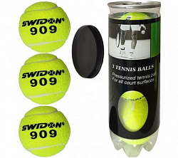 E29380 Мячик для игры в теннис из поливинилхлорида с поверхностью из тектильных материалов 3 шт. в у