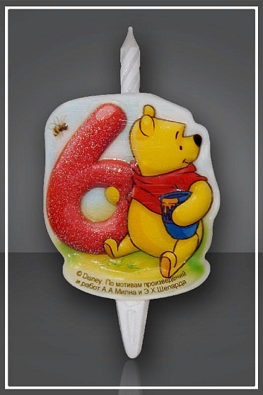 свеча тортовая 6 "Винни Пух"
