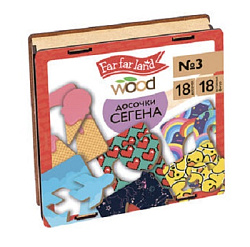 Лото деревянное "Досочки Сегена" №3 (18 эл) Far far land Wood арт.04837