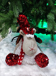 Новогодняя мягкая декорация "Олень" 30 см