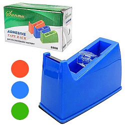 Диспенсер для скотча " KWELT " 14*5,5см пластиковый, основание с нескользящим покрытием, утяжеленный