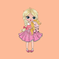 Термотрансфер с блёстками «Куколка», 6,4 × 12 см