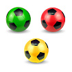 Мяч д. 200мм Футбол (красный,желтый,зеленый)