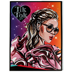 330896 Папка с 20 вкладышами TIK TOK GIRL в кор.4*24шт