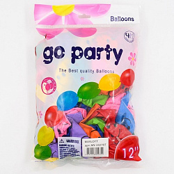 Шар 12" УЛЫБКА цв. ассорти арт.MY102707 (100/10000шт.)