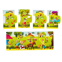 Развивающий пазл "Story puzzle. Деревня"