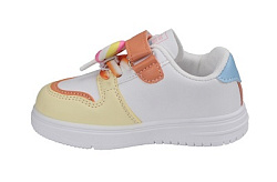 T-10964-B Полуботинки 19-24 р.р Белый/Оранжевый(12 пар) (Размер 21)