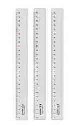 7. Линейка 25 см. ПРОЗРАЧНАЯ В ЕВРОПОДВЕСЕ (Л-9301), кратно 20