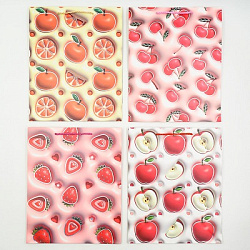 Пакет ФРУКТЫ 26*32*10см тисн.фольг. арт.3102M (1/12/480шт)