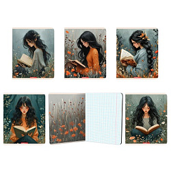 Тетрадь 48л клетка ДЕВУШКА С КНИГОЙ арт.15099/5 (1/10/60шт)