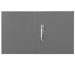 Папка 2 кольца " KWELT " А4 30мм серая, пластик - 0,5мм, индивидуальный штрихкод