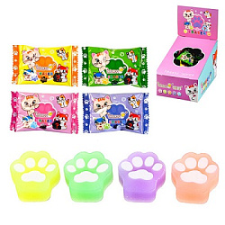 Ластик " Mazari " Лапки,  30*30*13мм, ПВХ, фигурный, 4 дизайна, картонная коробка