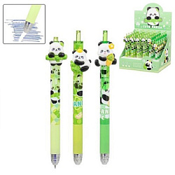 Ручка пиши-стирай автоматическая " Basir " гелевая 0,5мм синяя, цветной тонированный корпус, клип-на