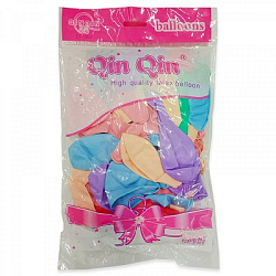 Шар 12 ПАСТЕЛЬ АССОРТИ 2,8 гр"QIN QIN".арт,102630 (50/10000шт.)