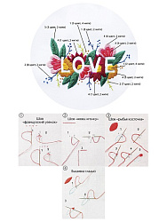 Набор для вышивания гладью. Любовь (Арт. НШ-7992)