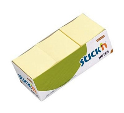 Бумага с клеевым краем 38*51мм 100л пастель желтая " Hopax " в боксе