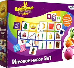Солнечные зайчики. Набор 3в1. лото с загадками, мемо пары, домино счет.  07557