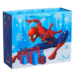 Пакет новогодний "С Новым годом!", 49 x 40 x 19 см, Человек-Паук