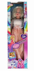 350163 Кукла озвуч АБВГДЕЙКА песня Марина, 81см, в платье, блондинка, 100 фраз, КАРАПУЗ в кор.6шт