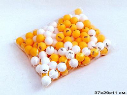 СПОРТ ТЕННИС ШАРИКИ ДЛЯ НАСТОЛЬНОГО ТЕННИСА 1ШТ (УПАКОВКА ПО 144ШТ) 2ЦВ В ПАКЕТЕ ВН:F19128 УП:37Х29Х