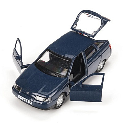 Машина металл ваз-2112 12 см, двери, багаж, темно-серый, кор. Технопарк в кор.2*36шт