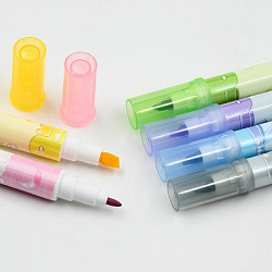 Текстовыделитель двухсторонний набор 6цв FLORAL ПАСТЕЛЬ арт.968 (1/24/72/288наб)