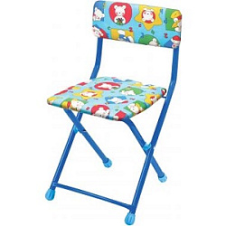 Стул детский складной (СТУ1/2 зверята на синем)