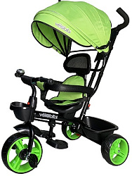 Велосипед трёхколесный с ручкой НЕПТУН (колеса пластик 10"/8" пов.сид.)зеленый (арт. ВЛ-5082)