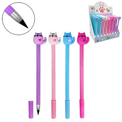 Карандаш вечный " KWELT " HB, Cat, корпус-пластиковый, прорезиненный наконечник- кот, ассорти, диспл