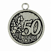 Сувенир кошельковый металл "50 центов" 3х3 см 1409447