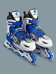 Ролики раздвижные: 8809 L (39-42),пласт.ботинок, передн.св-ся колесо, сумка-чехол