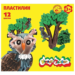 Пластилин Каляка-Маляка наб.12цв со стеком 180г арт.ПКМ12 (1/16наб)