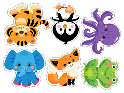 Пазлы-контуры "Игрушки" 6 фигурок Baby Toys (мягкие) арт.05225