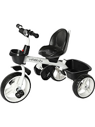 Велосипед трёхколесный с ручкой НЕПТУН (колеса пластик 10"/8" поворот.сиденье) розовый (Арт.ВЛ-0618)