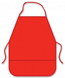 Накидка для труда " Пчелка " НФДТ-1 красный, 490*390мм, ткань