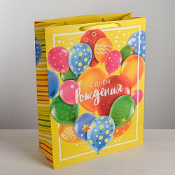 Пакет ламинированный вертикальный XXL «С Днем Рождения!», 61 х 46 х 20 см   4599926
