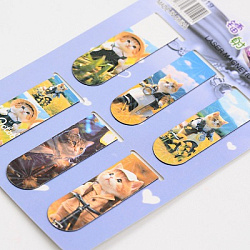 Закладка д/книг магн. 6шт КОТЫ арт.7142 (1/45/900наб)