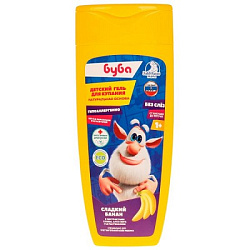 336411 Детский гель для купания БУБА сладкий банан 250мл экс оливы алоэ вер Заботливая мама в кор.6ш