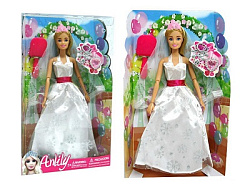 КУКЛА 29СМ ГНУЩАЯСЯ НЕВЕСТА С АКСЕССУАРАМИ В КОРОБКЕ ВН:99074 УП:32,5Х20Х6,5СМ