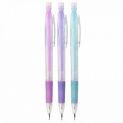 Карандаш механический " Hatber " Daily Color 0,5мм ассорти с ластиком, 2 запасных грифеля