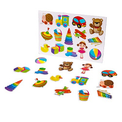 Магниты "Игрушки". Серия Магнитные истории (европодвес, 4х20шт) арт.04013