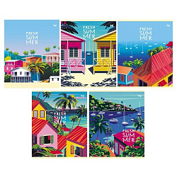 Тетрадь 48л., А5, клетка BG "Летнее время", суперэконом