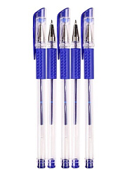 TM "Legend"Ручка гелевая СИНЯЯ (РГ-0652) d=0,7,с прозрачным корпусом и резин манжет,кратно 12