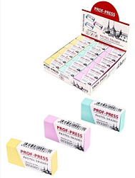 Ластик цветной прямоугольный "PASTEL SHADES" (ЛС-0087), 3 цвета, 40*20*10мм, кратно 36шт, инд ШК